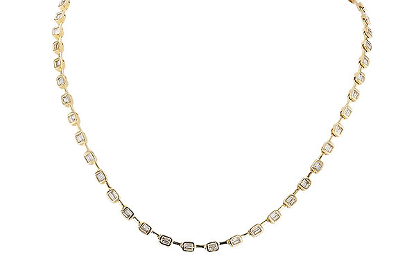 A291-87130: NECKLACE 2.05 TW BAGUETTES (17 INCHES)
