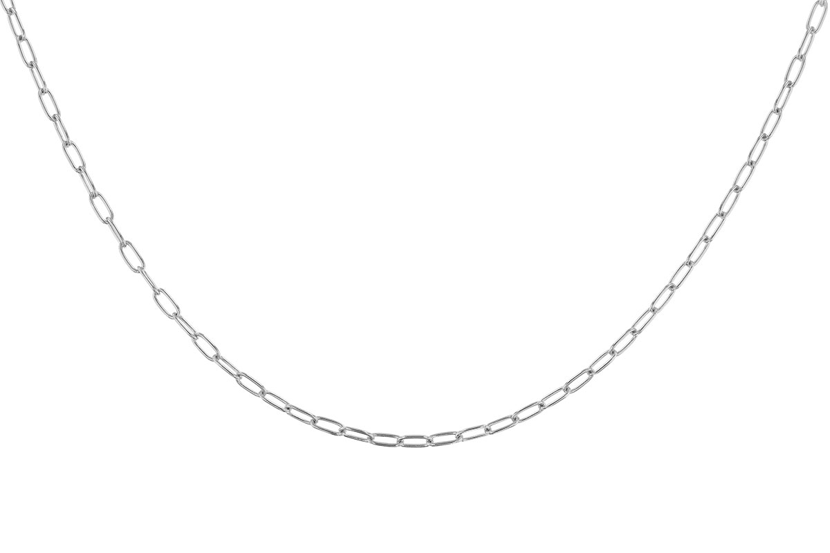 A291-88058: PAPERCLIP SM (18IN, 2.40MM, 14KT, LOBSTER CLASP)