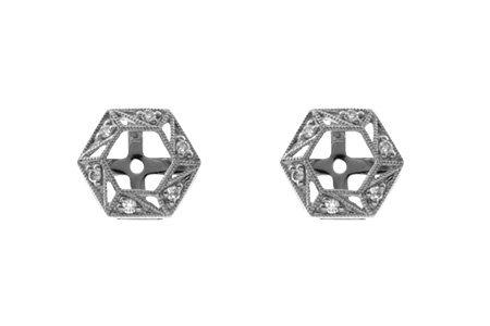 F018-27103: EARRING JACKETS .08 TW (FOR 0.50-1.00 CT TW STUDS)