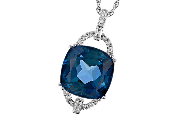 A292-74421: NECK 9.00 LONDON BLUE TOPAZ 9.20 TGW (12MM LBT)