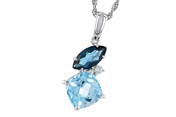 D292-77094: NECKLACE 2.37 TW BLUE TOPAZ 2.40 TGW