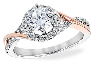 F207-35294: LDS SEMI DIA RG .31 TW (WG RG/ROSE TRIM)