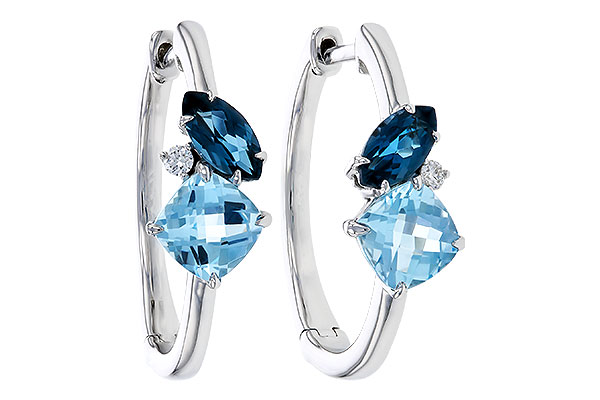 F292-77094: EARRINGS 1.82 TW BLUE TOPAZ 1.86 TGW