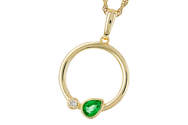 G292-75339: NECKLACE .20 EMERALD .22 TGW