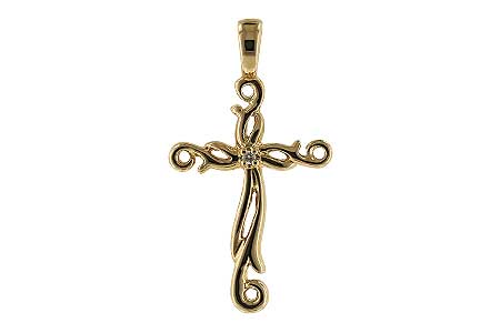 H024-58948: CROSS PENDANT .01 BR