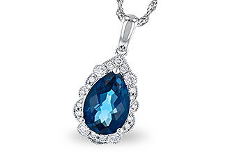 H290-98075: NECK 2.25 LONDON BLUE TOPAZ 2.40 TGW (10x7 PS)