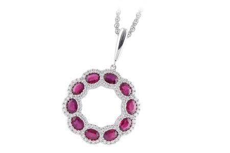 K206-39893: NECK 2.00 RUBY 2.38 TGW